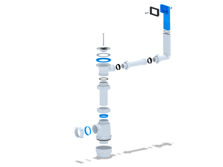 Сифон Ани Грот 1 1/2"* 40 с отв. с/м и переливом