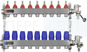 Коллекторная группа с расход.SMSНЕРЖ1"x3/4" 9 вых
