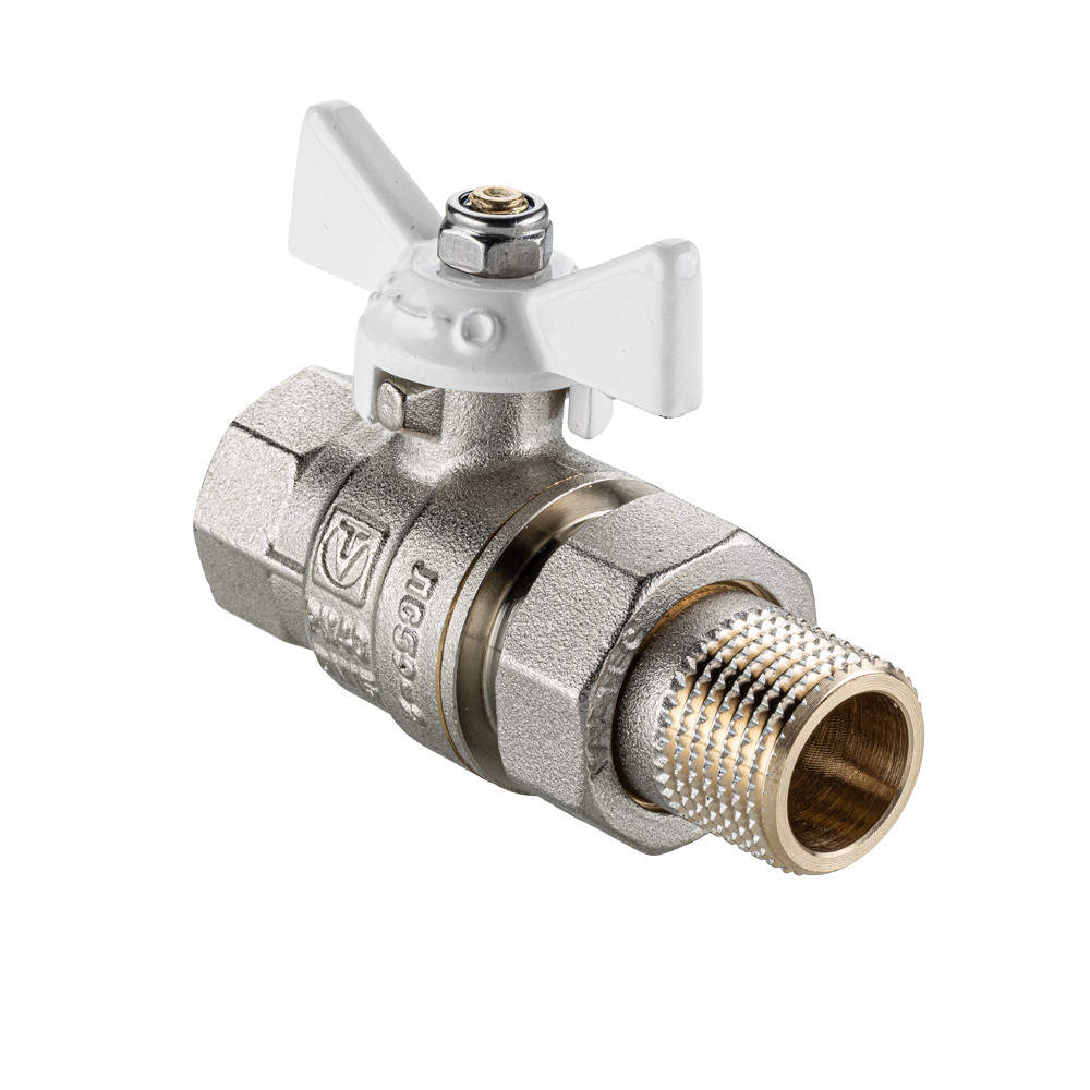 Кран шар. американка VALTEC  1/2" бел. бабочка BASE-ГОСТ