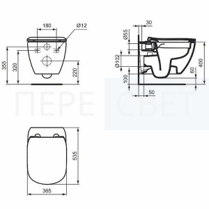 Унитаз TESI RIMLESS подвесной дюро-микрл.