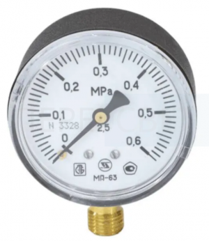 Манометр с ниж подкл МП63 0-06МПаДК63 G 1/4" Минск