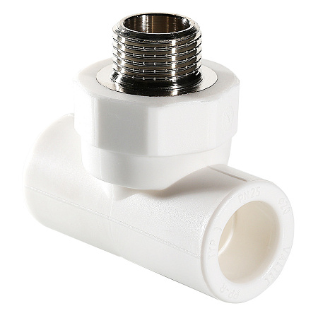 Тройник Valtec комб.нар.рез. 20 х 1/2  х 20 ПП