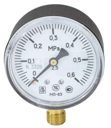 Манометр с ниж подкл МП63 0-06МПаДК63 G 1/4" Минск