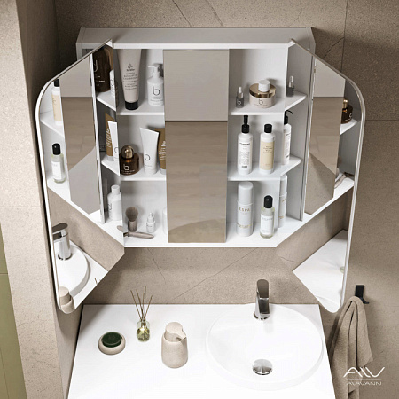 Зеркальный шкаф Cosmetic 80 белый