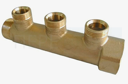 Коллектор раст. вых.5см 3/4"х  4 х1/2 н/н латунь