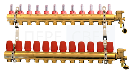 Коллекторная группа с расход.SMSНЕРЖ1"x3/4" 12 вых