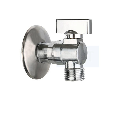 Кран шар. угловой 1/2"х1/2"  ХРОМ."GANZER"